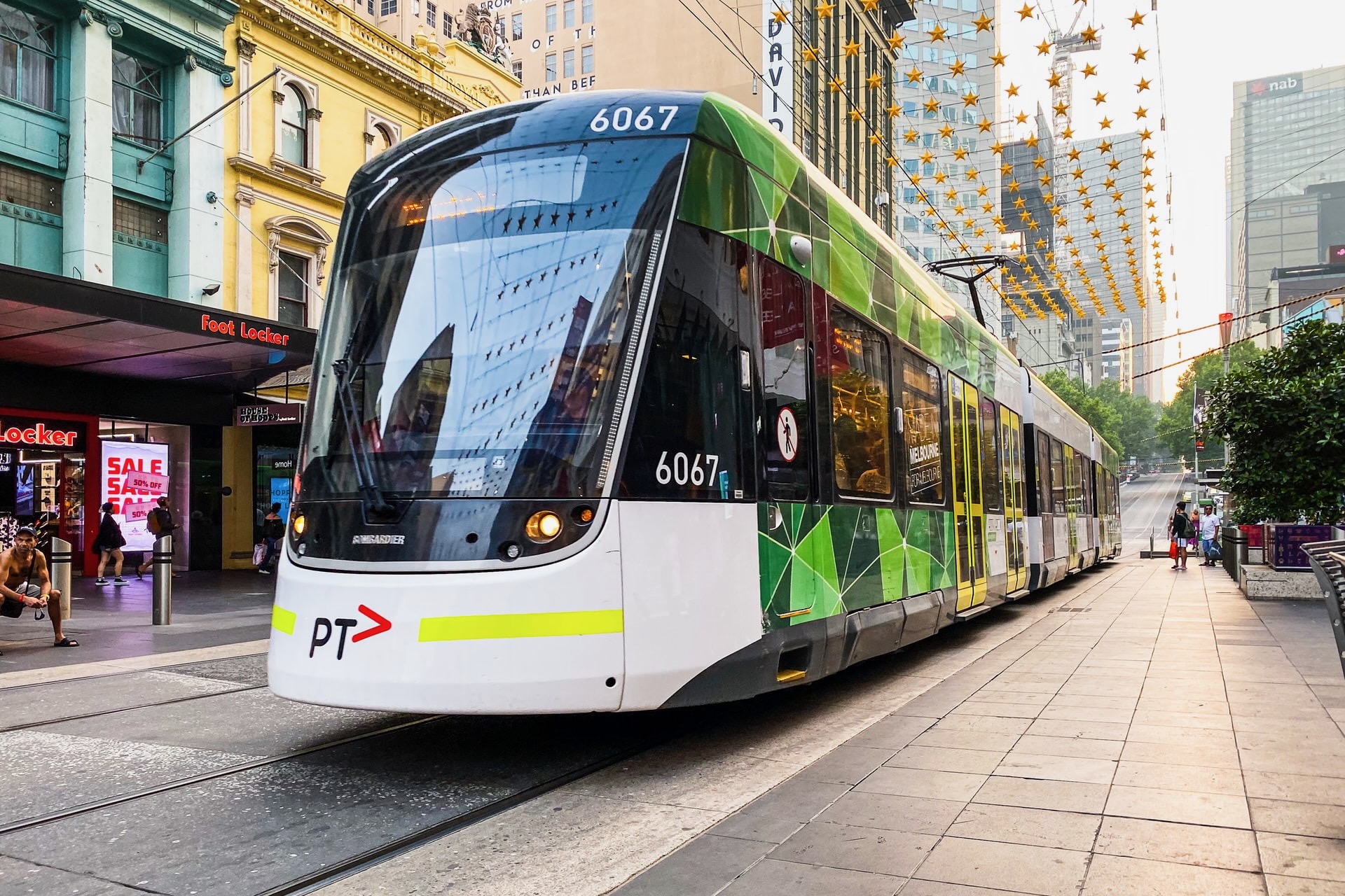 A tram in Melbourne